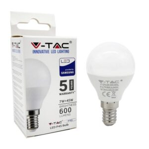 Lampada Mini Sfera Led 7w E14 Luce Fredda 600 Lumen